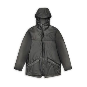 Rains Jacket Mens XL Mist Gray W3 Waterproof Hooded Minimalist Travel New 12010